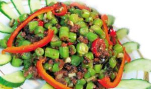 肉菘欖菜炒四季豆 肉菘欖菜炒四季豆
