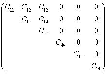 Cij for Cubic crystals
