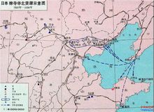 日本掠奪華北資源示意圖