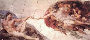 西斯庭教堂天頂畫《創造亞當》