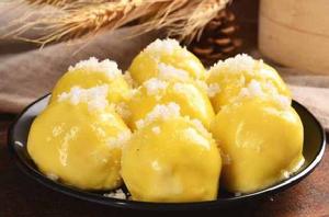 黃米麵豆包 黃米麵豆包