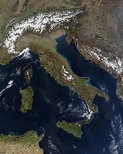（圖）義大利半島的衛星圖