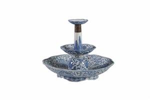 清乾隆青花纏枝蓮油燈 清乾隆青花纏枝蓮油燈