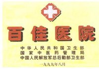 1999年，被國家衛生部授予“全國百佳醫院”稱號；