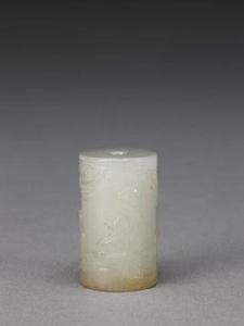 白玉王羲之愛鵝勒 白玉王羲之愛鵝勒