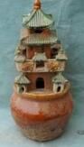 三彩塔形罐 三彩塔形罐