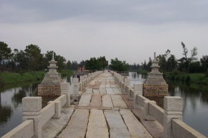 安平橋始建於宋紹興八年(1138年)，十三年後建成，全橋長2255米，是我國現存最長的海港大石橋，有“天下無橋此長橋”之譽。1961年成為國家第一批公布的全國重點文物保護單位之一。