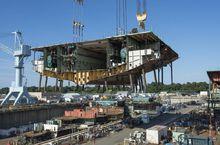 建造中的甘迺迪號航母