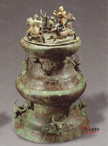 戰國狩獵場面貯貝器 戰國狩獵場面貯貝器