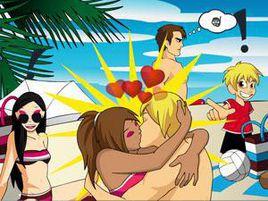 海灘接吻 海灘接吻