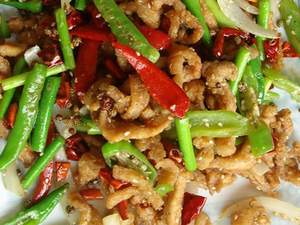 鮮辣椒爆雞絲