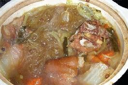 白菜冬粉羊肉煲 白菜冬粉羊肉煲