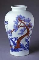 清青花釉里紅松竹梅紋瓶 清青花釉里紅松竹梅紋瓶