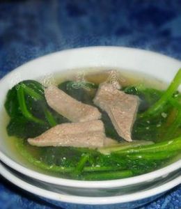 薑絲菠菜豬肝湯 薑絲菠菜豬肝湯