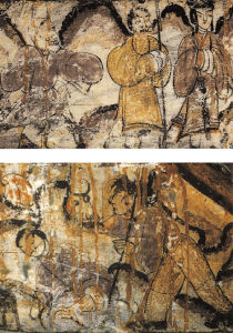 洛陽燒溝六十一號 西漢墓壁畫 《鴻門宴》局部