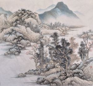 方略奇《山水小品三》紙本水墨 46x50cm 2015年