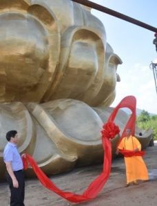 九華山地藏菩薩露天銅像 