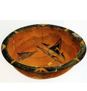 新石器時代人面魚紋彩陶盆