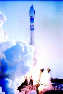 台北時間2005年12月28日13點19分由俄羅斯航天兵在哈薩克斯坦境內的拜科努爾發射場發射的“聯盟-FG”運載火箭，搭載著歐洲“伽利略”全球衛星定位系統第一顆實驗衛星升空。