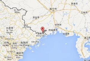 A點為事發地:中越邊境廣寧省北風生