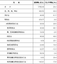 2017年主要行業固定資產投資