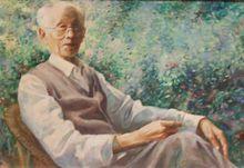 李醉的油畫《賀綠汀先生》