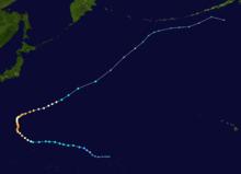 超強颱風薔琵 路徑圖