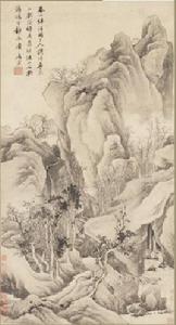 春山伴侶圖軸 春山伴侶圖軸