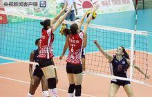 江蘇女排3-2擊敗美國BIP女排獲得冠軍