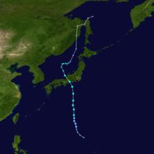 熱帶風暴艾濤 路徑圖