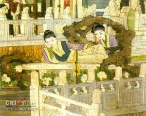 清本紅樓夢圖湘雲眠芍 清本紅樓夢圖湘雲眠芍