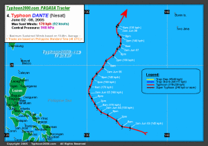 颱風納沙雲圖