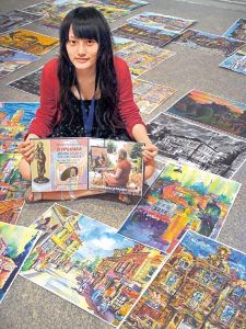 國際青少年蒙馬特現場畫作及證書