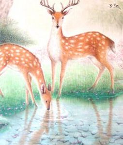 鹿鶴同春 鹿鶴同春