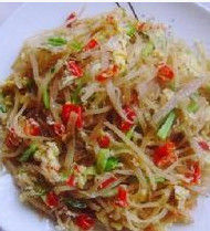 鹹菜絲炒雞蛋 鹹菜絲炒雞蛋