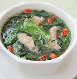 蝦頭肉片滾枸杞葉 蝦頭肉片滾枸杞葉