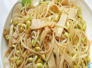 油豆腐豆芽炒肉鬆 油豆腐豆芽炒肉鬆