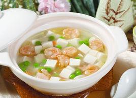 鮮蝦豆腐翡翠湯 鮮蝦豆腐翡翠湯