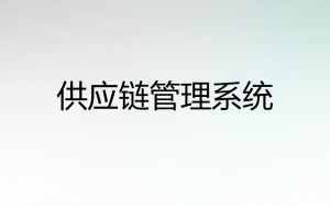 供應鏈管理系統 供應鏈管理系統
