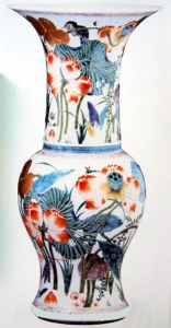 五彩花鳥紋尊 五彩花鳥紋尊