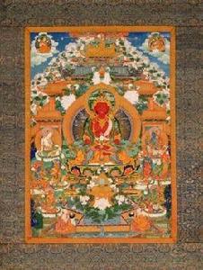 無量壽佛極樂世界唐卡 無量壽佛極樂世界唐卡