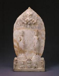 北齊吳子漢造石雙觀音像 北齊吳子漢造石雙觀音像