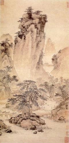 關山行旅圖[明代戴進畫作]