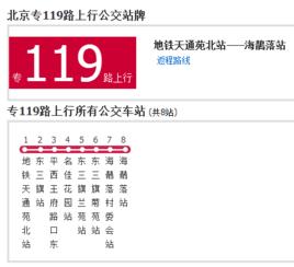 北京公交專119路 北京公交專119路