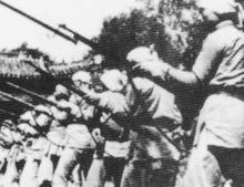 1939年回民支隊戰士練刺殺