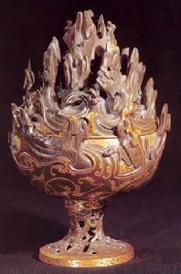 銅錯金博山爐 銅錯金博山爐