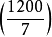 \left(\frac{1200}{7}\right)