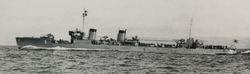 神風號，攝於其1922年12月23日在長崎海域全速試航時，一等驅逐艦