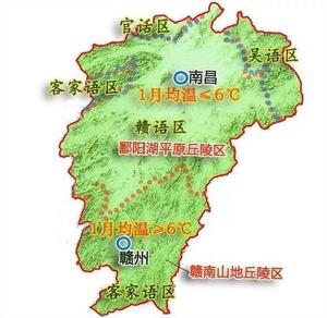 江西省的人文地理圖