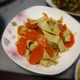 胡蘿蔔炒豆皮 胡蘿蔔炒豆皮